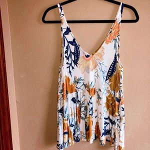 Urban Outfitters High Low Floral Tank